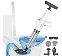 Gecyfit Toilet Plunger, High Pressure Drain Unclogging Tool, Plungers for Bathroom, Floor, Shower, Kitchen Heavy Duty, Multi-Purpose Air Pump Plunger for Toilet, Toilet Snakes for Hair Clog Remover