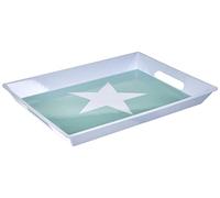 Gedalabels Tray Stars of Melamine in Turquoise, 37.5 x 29 x 4 cm