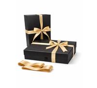 GeddStore 2 Pack Black Gift Boxes for Presents, Magnetic Gift Box for Women and Men, Bridesmaid Proposal Box, Decorative Box for Women, Valentine Boxes with 2 Ribbons Cajas de Regalo