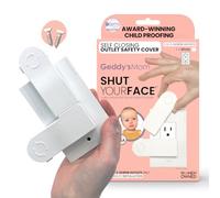 GEDDY'S MOM Shut Your Face | Automatic Closing Child Proof Outlet Covers | Made in The USA Award Winning Plug & Outlet Covers Baby Proofing | Choose 2-Screw (Decora) Outlet Protector