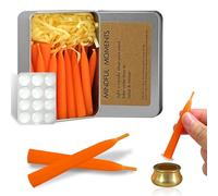 Gedengni Mini Taper Candle Meditation Candles,Orange 20 Minute Prayer Candlestick Dripless Beeswax Candles with Brass Candle Holder for Yoga & Spiritual Rituals,30-ORA