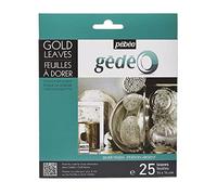 GEDEO Gédéo Pack of 25 Silver Gilding Leaves, 0.02 x 15.5 x 18.5 cm
