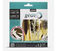 Gedeo : Mirror Effect : Gold Leaves : 14x14cm : 12 Sheets