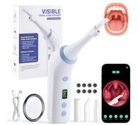 GedFong Visual Tonsil Stone Remover Vacuum with APP, Electric Tonsil Stone Removal Kit with 3 Suction Levels and 300,000 Pixels Camera, Includes 3 Specialized Nozzles & 8 Replacement Sponge Filters, S