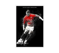 GeDiz Cristiano Ronaldo Manchester United Poster Canvas Poster Wall Art Decor Print Picture Paintings for Living Room Bedroom Decoration Unframe-style 12x18inch(30x45cm)