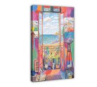 GeDiz Henri Matisse Wall Art - Famous Open Window Poster Canvas Poster Wall Art Decor Print Picture Paintings for Living Room Bedroom Decoration Frame-style 12x18inch(30x45cm)