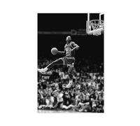 GeDiz NBA Slam Dunk Contest Michael Jordan Canvas Poster Bedroom Decor Sports Landscape Office Room Decor Gift Unframe-style 16x24inch(40x60cm)