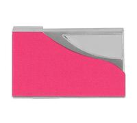 GEDMRT Business Card Holder | Stainless Steel & PU Leather Slim Card Case | Holds 20 Cards for Men/Women/Experts | Sturdy Name Card Organizer Present (980#A)