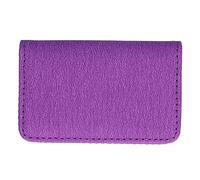 GEDMRT Large Capacity PU Leather Card Holder | Holds Multiple Credit/Business/ID Cards | Slim & Low - Weight Wallet for Men and Women | Fashionable Present for Holidays (Purple)
