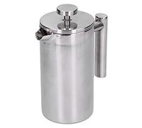 GEDMRT Portable Manual Coffee Maker | Stainless Steel Coffee Pot for Home/Office/Travel | Double Wall Insulation Keeps Coffee Hot | Fine Mesh Screen for Pure Brew (800ml)