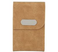 GEDMRT RFID Blocking Metal Wallet | Slim Aluminum Credit Card Holder Case | Secure Pocket Protector for Credit Cards / Business Cards / Currency | Excellent PU Leather, 3.7 x 2.3 Inch (Apricot)