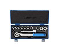 GEDORE 13-piece Socket spanner set, 1/2", 10-24 mm, Tool, Sockets ratchet, for carmotive, 19 KMU 20