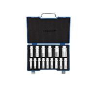 GEDORE 15-piece Socket spanner set, Bi-hex, 1/2", 10-24 mm, Tool, Ratchet with lever reverse, for Automotive, D19 KMU-20