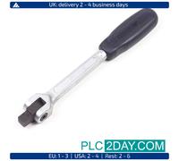 GEDORE Swivel handle, 1/2 inch, 12.5 mm square drive, Driving handle with swivel head, 2-component handle, 255 mm long, 1996