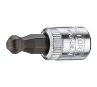 Gedore 2219409 Screwdriver Bit 1/4" ball head Internal Hexagon 4 mm