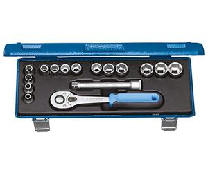 Gedore 30JMU-10 3/8-Inch Tool Set - Blue/Silver (16-Piece)