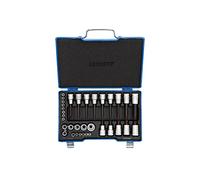 GEDORE 34-piece Screwdriver set, 1/4" + 1/2", Bits, Inner and outer Torx, for Automotive, 19 TX 20, Blue