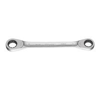 Gedore 4R-10X13 10 x 13 mm Double Ring Ratchet Spanner - Silver