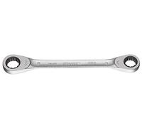 Gedore 4R-12X13 12 x 13 mm Double Ring Ratchet Spanner - Silver