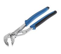 GEDORE Water pump pliers, Clamping width to 38 mm, Pushbutton width setting, Finger protection, Flat, Chrome-plated, 142 10 JC