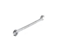 GEDORE Double-ended ring spanner open, AF 10+11 mm, 15° angled, Hex, For brake lines, Spanner, 400 10X11