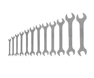 GEDORE Double open-end spanner set, 12-pc. Set, AF 6-34 mm, Metric, Flat, Spanner set, Matt chromed, 6-122 ISO