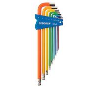 Gedore H 42 CKEL-09 9 Piece Multi Coloured Hexagon Key Set 1.5-10mm Allen Hex