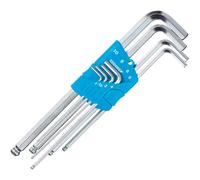 GEDORE Key Set, 8-pc., Extra Long, for Allen Screws, Ball Head, AF 2-10 mm, H 42 KEL-88