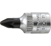 Gedore IKS20PZD2 1/4 PZ2 x 28 mm Screwdriver Bit Socket - Silver
