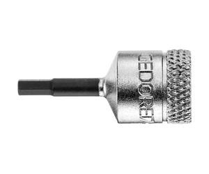Gedore IN203 6 Hex Screws 1/4 3 x 28 mm Screwdriver Bit Socket - Silver