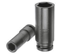 GEDORE K 19 L 27 mm Impact Socket 1/2 Inch Hexagonal, Long Shape, Professional Tool Quality, Robust and Durable, 27 mm - Premium Socket Wrench Insert