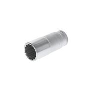 GEDORE Long socket, 3/8" 10 mm drive, Bi-hex, 20 mm AF, D 30 L 20, Chrome-plated steel