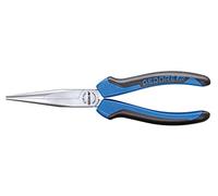 GEDORE Mechanic Pliers 8136-200 JC, 200 mm, Dual-Component Handle, gripping Surfaces Cross-Serrated, Flat Round Jaws, Straight Shape