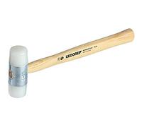 GEDORE Nylon Hammer with Wooden Handle, Leather Hammer, Dia. 32 mm, Hammer with ash Wood Handle, Tool, Forged, 225 E-32