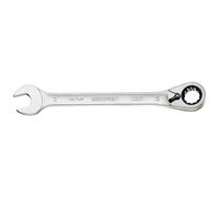 GEDORE Open-ended spanner with ring ratchet, Reversible, AF 17 mm, Angled, Bi-hex, UD profile, Spanner, 7 UR 17