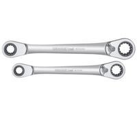 GEDORE R07501002 Red Reversible Ratchet Spanner Set Metric 2-Piece