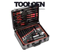 GEDORE red Tool case, 138-pc. set, Complete, Tools for trades and DIY, in Aluminium case, R46007138