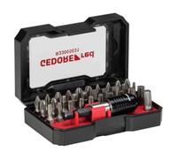Gedore Red 1/4 Inch 32-Piece Hexagonal Bit Box with Magnetic Bit Lock and External Hex Drive