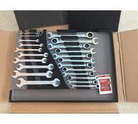 Gedore Red 22 piece Ratchet and Double Open Ended Spanner Set 3301687 (INC VAT)