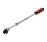 Gedore Red Joint Telescopic Ratchet, switchable, 180° Swivel Ratchet Head, 1/2 inch, Ergonomic 2K Handle, Steel Tube, red/Black
