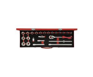 Gedore RED 3300006 Socket Wrench Set 1/2" 10-32 mm 24 pieces