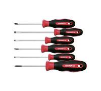 GEDORE red 6-pc. Screwdriver set, Screwdriver set slotted/cruciform, 2-component handles, Tool, R38002006