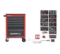 Gedore RED 3301668 Tool Set in the MECHANIC red workshop trolley, ...