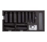 Gedore RED 3301711 Power Wrench 1/2" in 2/6 CT module, 14 pieces