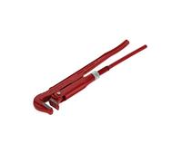 GEDORE red 90° Angled pipe wrench, Clamping width 40 mm/1", Swedish, Solidly built, Offset teeth, R27100010