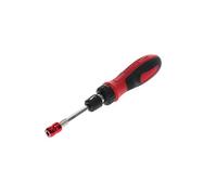 GEDORE red Bit holder screwdriver ratchet, 1/4" 6.3 mm hex, telescoping blade, Screwdriver reversible, R38910000