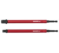 GEDORE red Bit Holder Set of 2 | 200 mm Magnetic Bit Holder with Quick Twist Sleeve | for 1/4 Inch Bits & 3/8 Inch / 1/2 Inch Sockets | Extra Long for Hard to Access Areas