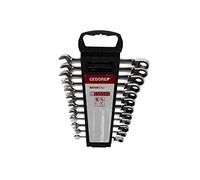 GEDORE red Combination ratchet spanner set, Reversible, 12-pc. Set, AF 8-19 mm, Angled, Spanner, R07205012