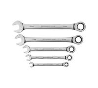 Gedore RED Combination Ratchet Wrench Set 5 Pieces 8-19 mm