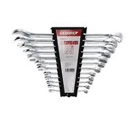 GEDORE Red Combination Spanner Set, 12 Pieces, SW 10-32, Chrome Vanadium Steel, Silver